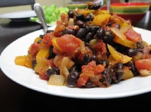 🌮 Recheio para Taco de Feijão Preto e Pimentão